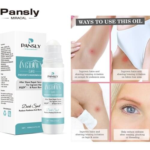 100ML Razor Bump Stopper Prevent Ingrown Hair Mild Serum Reduce Redness Smooth&Repair Skin After Shaving&Waxing Skin Treatment