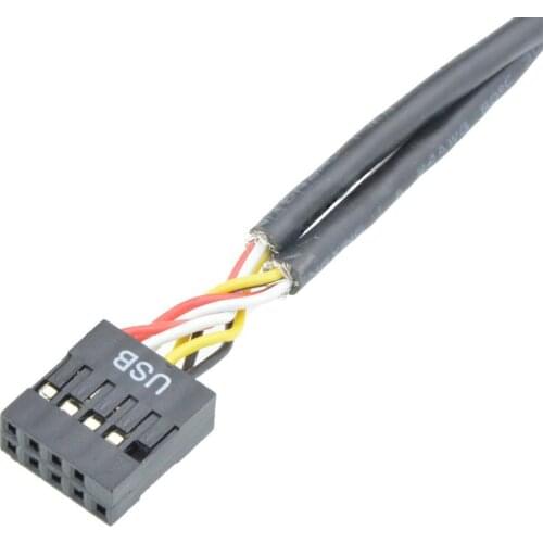 Motherboard USB 9Pin Interface Header Splitter 1 to 2 Extension Cable Adapter 9-Pin USB HUB Connectors