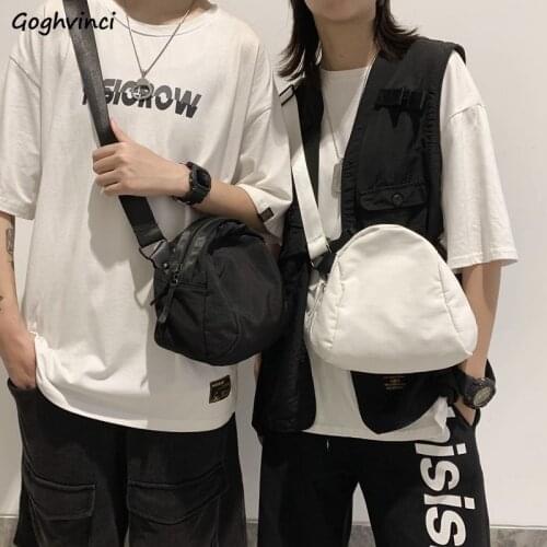 Men Crossbody Bags Fashion Hip-pop Nylon Waterproof Leisure Couples All-match Big Capacity Ins Collage Students Messenger Bag BF
