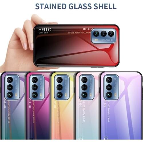 UYFRATE Ultra Slim Gradient Phone Case For Meizu 18 M6 Note Note 8 16 16th 16X M6T X8 17 Pro 16xs Smooth Tempered Glass Cover