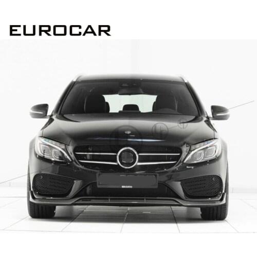 W205 bumper C63 carbon front lip w205 rear diffuser lip exhaust tips mufflers w205 rear wing facelift to B650 for C63 B style