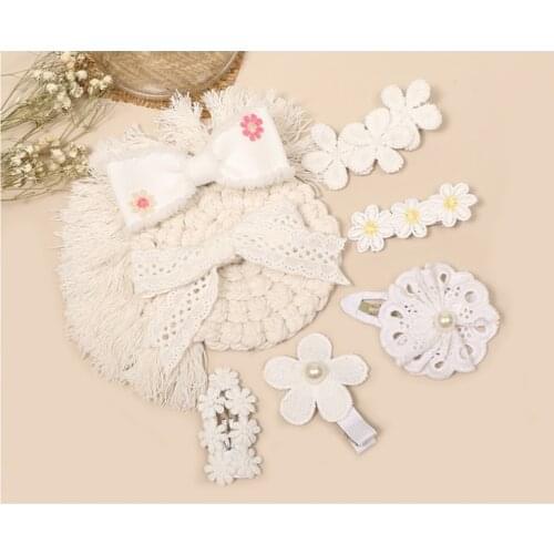 36pc/lot 2021 New White Lace Hair Bow Hair Clips,Baby Girls Flower Hairpins, Kids Floral Barrettes Hairgrips Children Headwear