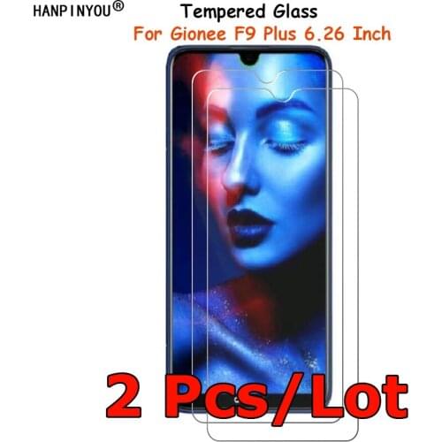2 Pcs/Lot For Gionee F9 Plus 6.26" Tempered Glass Screen Protector Ultra Thin Explosion-proof Protective Film + Clean Kit