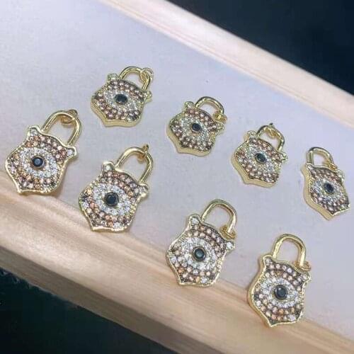 2pcs/lot Womens fashion cubic zircon Micro Pave Eye pendant