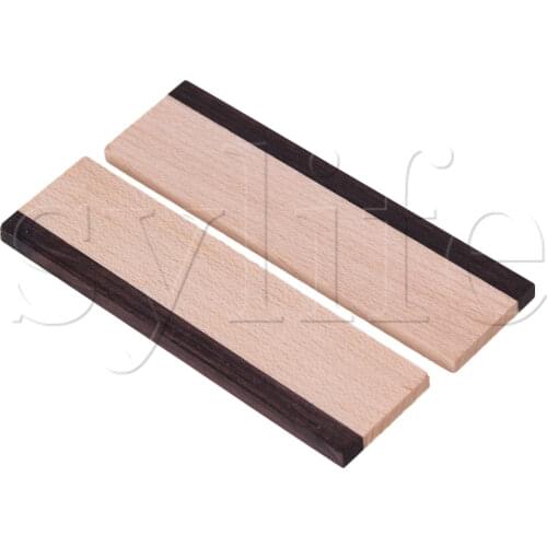 2 x Maple Wood and Ebony Spider Bridge Blank Saddle for Dobro Guitar