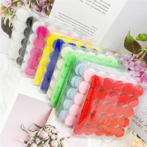 20mm Multicolor Adhesive Fastener Tape Dots Nylon Sticky Hook and Loop Velcro Sticker Double Sided Round Self-Adhesive 50Pairs