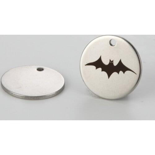 20PCS High Quality Stainless Steel Halloween Gift Pendant Charms Bat Charm Dangle DIY Accessories Jewelry