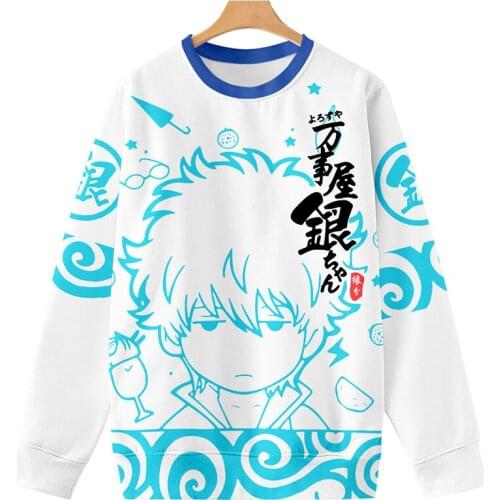 2020 Creative GINTAMA Hip Pop 3D Printed Sweatshirt Harajuku Cute Outwear High Quality Round Collar Autumn Winter Pullover Tops