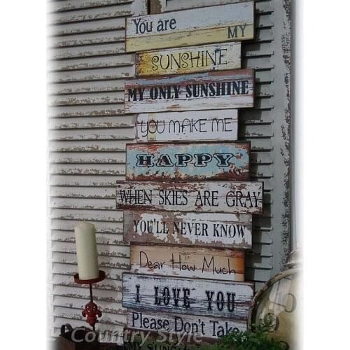 2021 Room Interior Vintage Wooden Wall Decorative Boards