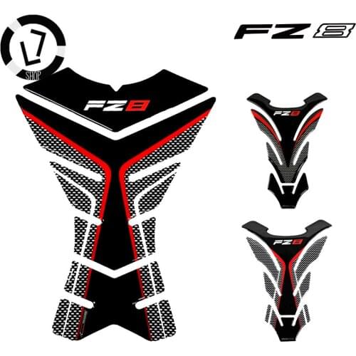 3D Carbon Look Motorcycle Tank Pad Protector Tank Sticker Housing For Yamaha FZ8 Fazer FZ 8 Decals