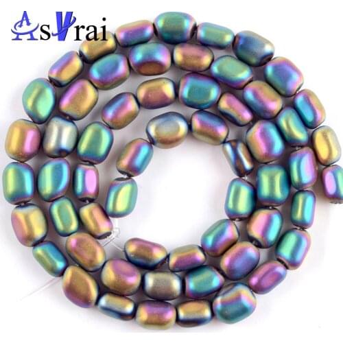 5-8mm Dull Polished Multicolor Natural Hematite Stone Chips Beads for Needlework Jewelry Making Handmade Bracelets Accessories