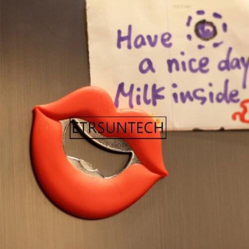 50pcs Sexy Red Lip Shape Stainless Steel Bottle Opener Fridge Magnet Beer Opener Wedding Favor and Gift Party Souvenir