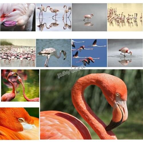 5D DIY Diamond Painting Animal Cross Stitch Square Drill Embroidery Kit Flamingo Mosaic Picture Rhinestone Home Decoration Gift