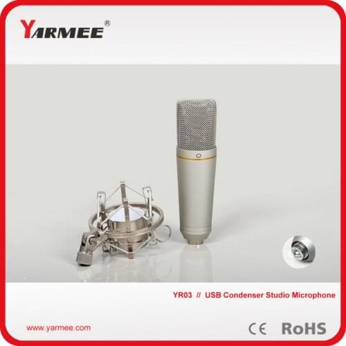 Free freight personal computer Karaoke singing USB recording microphone with aluminum box