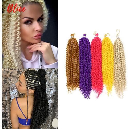 Blice 1PCS/Pack Synthetic Braid Hair Extension Freetress Crochet Hair Bulk Braiding Hair Bundle Afro kinky 28 " Unfolded Length