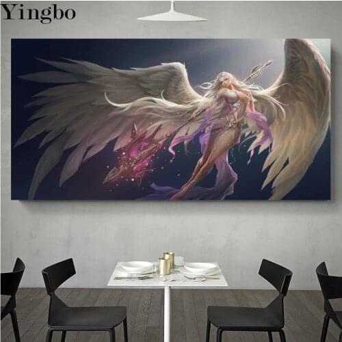 Large Diamond Embroidery Complete Kit Anime Angel Goddess 5D Diamond Painting Mosaic Cross Stitch Handicraft Decoration For Home