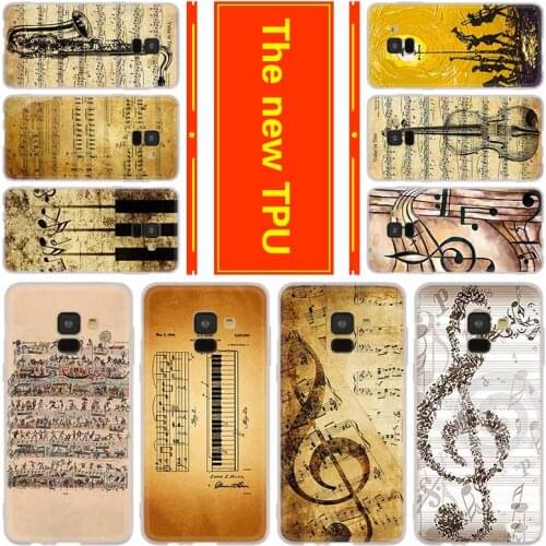 Phone for Samsung Galaxy J6 J4 Plus J8 J3 J7 2018 J5 J3 j7 2017 2016 j6 Prime Cover Case love Old Music Score Musical