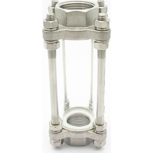 1/2" 3/4" 1" BSP Female Thread Sanitary Flow Sight Glass Diopter 304 Stainless Steel Fitting For Homebrew
