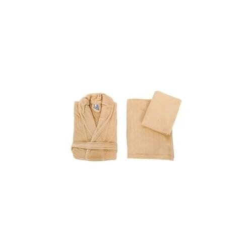 DowryWorld-Pure Velvet Brown 3 Piece Bathrobe Set