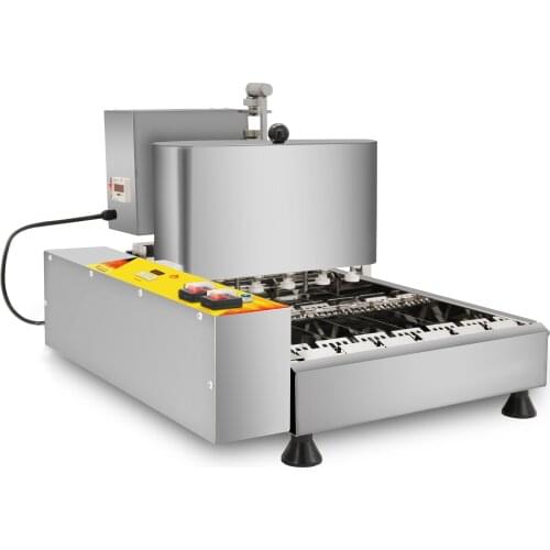 Newest best commercial 6rows electric automatic 23mm hole mini donut doughnut maker making machine fryer