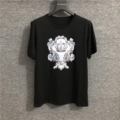 Europe Summer Women/mens casual comfort T-shirts High quality retro print cotton Tee Tops C525