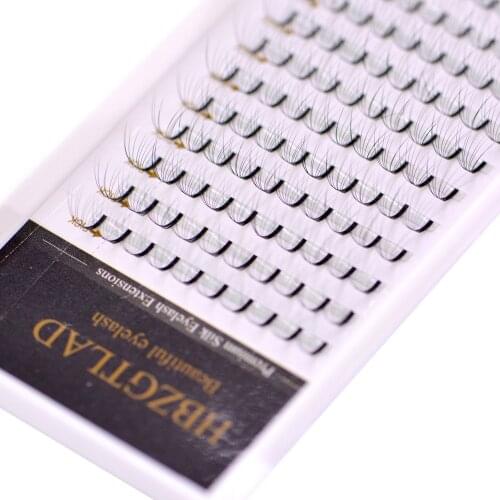 HBZGTLAD New 9D Russian Volume Eyelashes Extension long Stem Pre made Fans C/D/DD curl Mink Lash Eyelash Individual Extensions