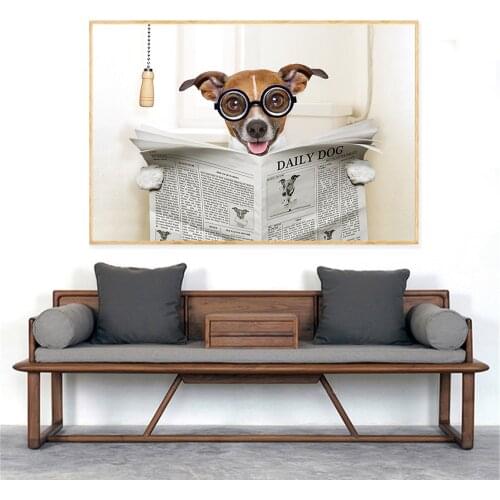 Fashion Loveliness Animals Dog Man Modern Abstract Canvas Painting Home Decor Wall Art Print Pictures Poster Living Room Cuadros