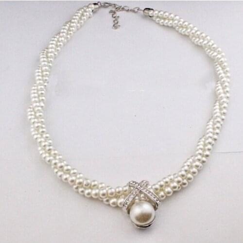 Fashion Multilayer Beads Necklace Romantic Choker Chain Simulated Pearl Necklace Women Party Wedding Female Trendy Jewelry