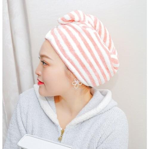 New net celebrity magic dry hair cap microfiber coral velvet thickened Baotou shower cap super absorbent dry hair towel SP040
