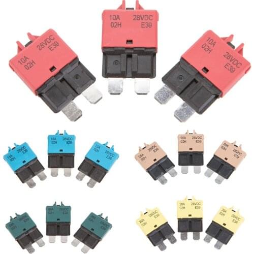 Circuit Breaker Blade Fuse 12V 24V Resettable 5-30A Marine Rally ATC Circuit Breakers