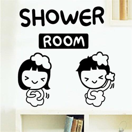 Removable Shower Room Bathroom Wall Sticker Home Decor Toilet Tile Stickers