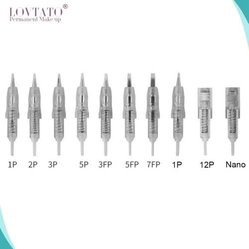 Spiral Mouth Needle Cartridge Disposable Eyebrow Tattoo Needles 1R 3R 5R 3F 5F 7F Sterilized Microblading PMU Needles For DM03