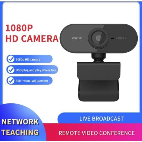 Webcam HD 1080P Computer PC Desktops WebCamera With Microphone Rotatable Cameras for Live Video Conference Work Blogger Youtube