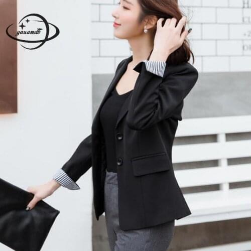 Yauamdb Women Blazers 2018 Spring S-4xl Polyester Female Suit Jackets Clothing Solid Color Notched Slim Office Ladies Clothes128