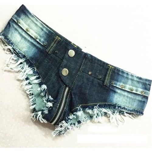 1pcs Women Sexy jeans shorts Summer Fashion Pure cotton Low waist zipper super shorts Ladies Skinny denim short pants woman