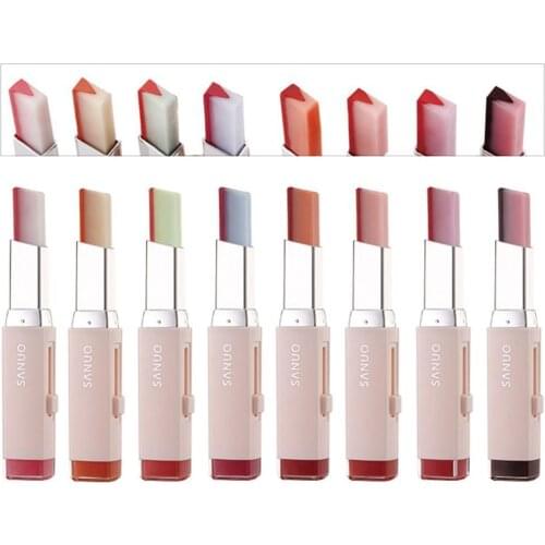 1pcs 8 Colors Lip Gloss Makeup Double Colors Lipstick Moisturizing Gradient Lipsticks Lips Cosmetic Fashion Lip Blam
