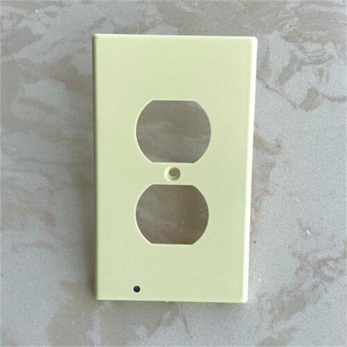 1pc Outlet Wall Plate With LED Night Lights For Room Hallway Wall EU Power Socket PC Panel Outlet Wall Plate Accessoreies