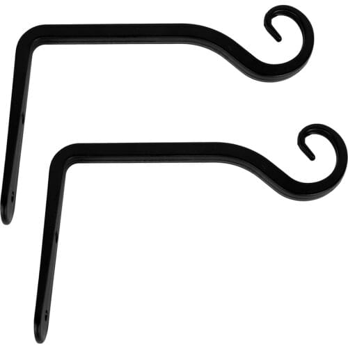 2 Pcs Hanging Plants Bracket Wall Hanging Flower Pot Support Bracket Hook Iron Hanger Plants Holder Balcony Home Decoration