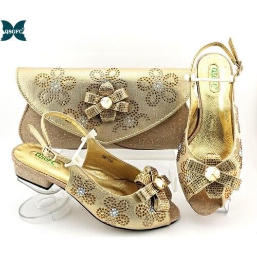 Blue Color Italian Design Shoes And Bag Set To Match Nigerian Party Shoes With Matching Bags Set with Colofur PU material