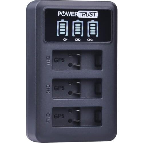 AHDBT-501 AHDBT501 AHDBT 501 LED USB 3-Port Camera Battery Charger For Gopro Hero 5 4K Camera Batteries