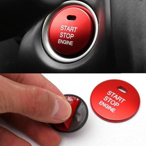 Auto Accessorie Aluminum Car Engine START STOP Button Switch Replace Cover Trim Cap Sticker for Mazda 3 Axela CX-3 CX-4 CX-5