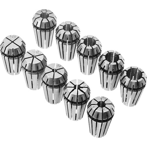 Brand New ER16 10pcs 1-10mm Spring Collet Set For Machine Engraving CNC Milling Lathe Tool