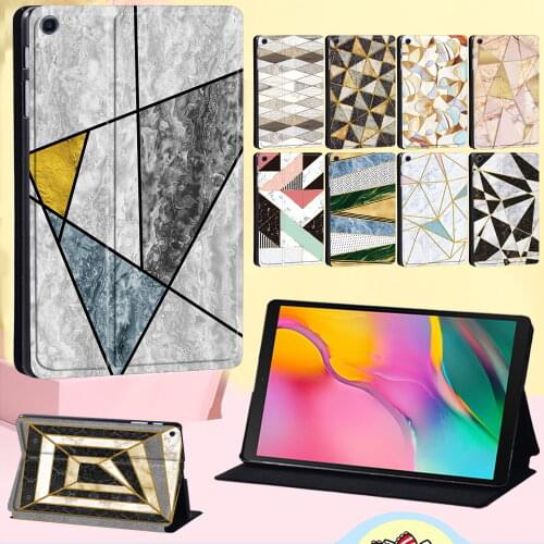 Tablet Case for Samsung Galaxy Tab A 10.5 T590 T595/Galaxy Tab A 8.0 (2019) T290 T295/Tab A A6 10.1 T580 T585-with Shape Pattern