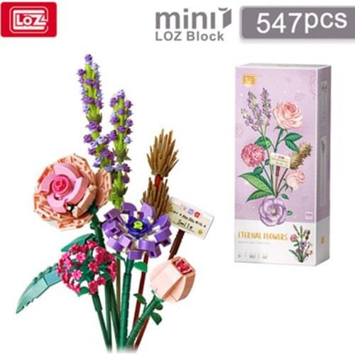 LOZ Flower DIY decoration block Diamond Model Building Blocks toys christmas Quiz gift toys For Children