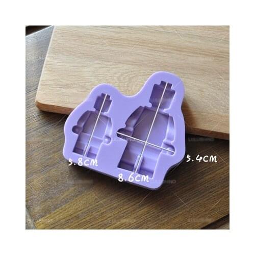 Child Cake decorating mold robot handmade DIY candle soap silicone mold