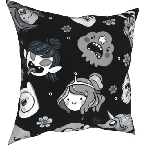 Adventure Time Friends Pillowcase Soft Polyester Cushion Cover Decor Throw Pillow Case Cover Home Zipper 45*45cm