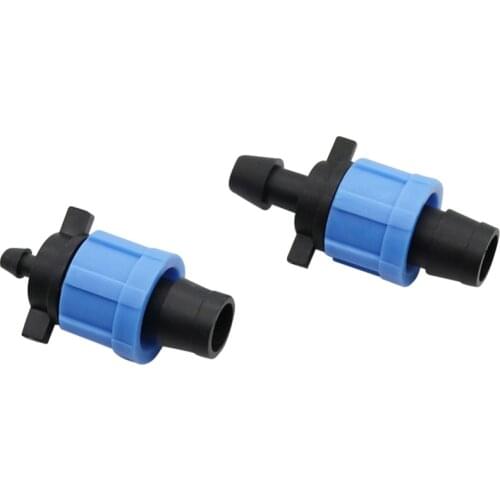 5/8" to 6mm/10mm Drip Tape Straight connector Lock Offtake Drip Irrigation Pipe Fittings agriculture tools 50 Pcs