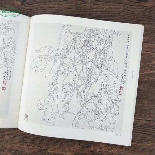 5 gongbi book Chinese meticulous gongbi flower technique books line drawing textbook for beginners
