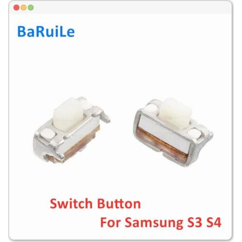 BaRuiLe 20pcs 4mm Power Key Button On/Off Switch for Samsung Galaxy S4 S3 i9300 S2 i9100 Flex Cable Replacement Parts