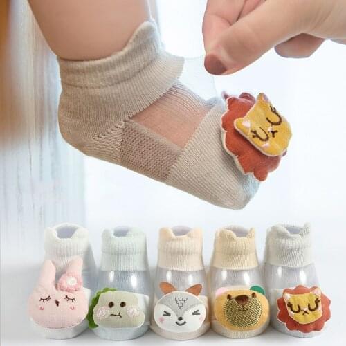 3D Animal Cartoon Summer Thin Baby Socks Newborn Boys Girls Mesh Hollow Out Cute Sweet Socks New Accessories